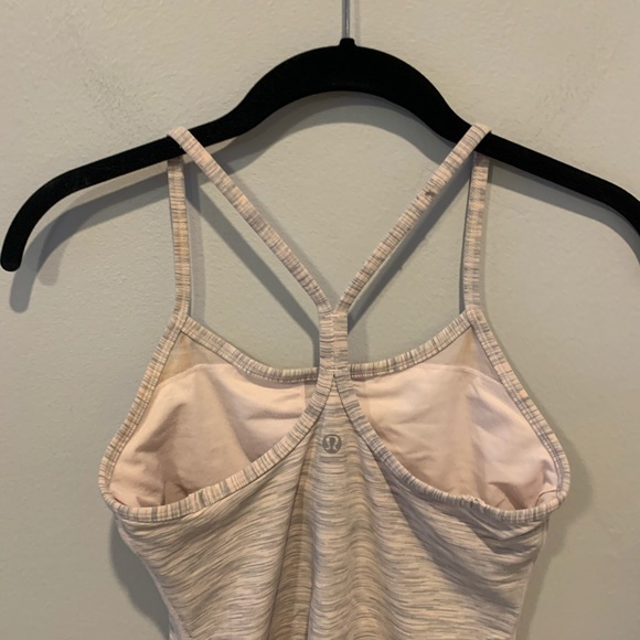 Lululemon Power Y Tank - Light Pink/Gray Space Dye - Picture 6 of 7